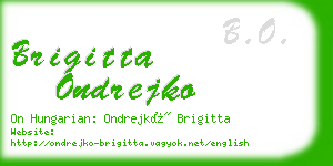 brigitta ondrejko business card